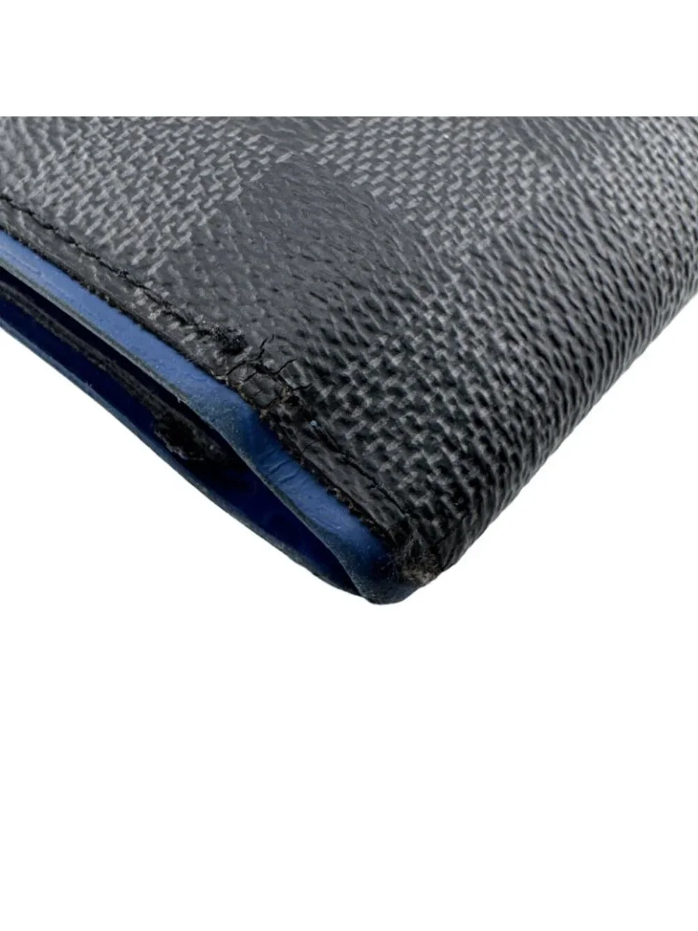 Louis Vuitton Portefeuille Multiple Damier Graphite Bifold Wallet Black Leather